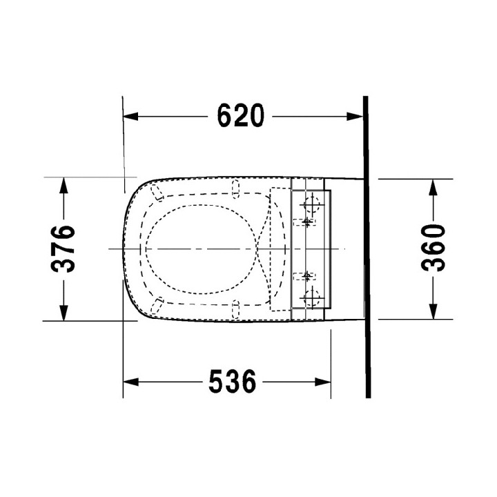 Miska wisząca wc Duravit DuraStyle 370 x 620 mm biała z powłoką wondergliss- sanitbuy.pl