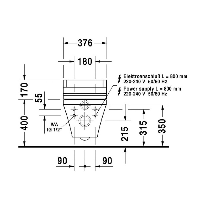 Miska wisząca wc Duravit DuraStyle 370 x 620 mm biała z powłoką wondergliss- sanitbuy.pl