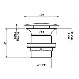 Korek automatyczny Gessi Goccia chrom bez przelewu- sanitbuy.pl