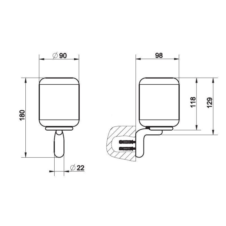 Pojemnik Gessi Goccia biały wykończenie chrom- sanitbuy.pl