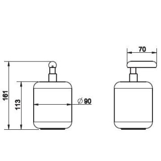 Dozownik mydła ścienny Gessi Goccia biały wykończenie chrom- sanitbuy.pl