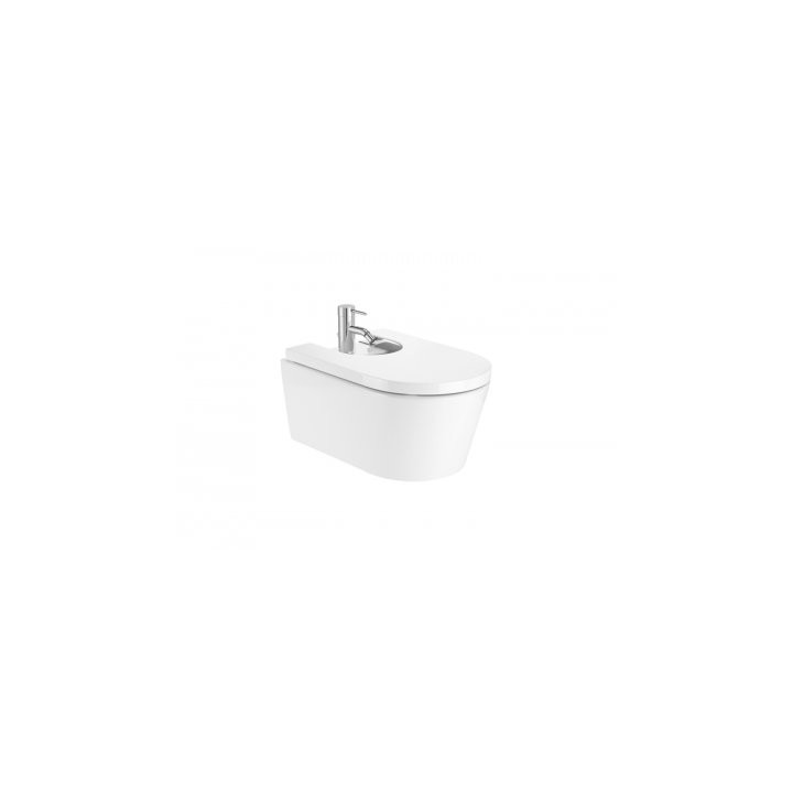 Bidet wiszący Roca Inspira Round 370x560x250mm biały- sanitbuy.pl