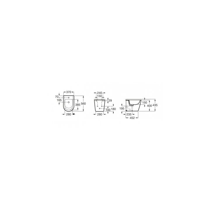 Bidet stojący Roca Inspira Round- sanitbuy.pl