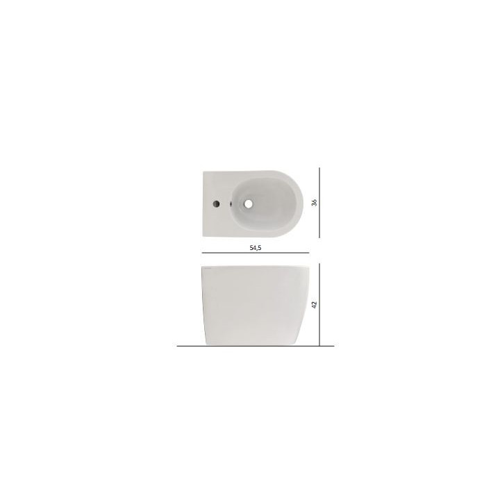 Bidet stojący Scarabeo Moon 54,5x36x42cm biały- sanitbuy.pl
