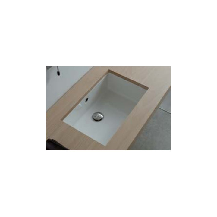 Umywalka podblatowa Scarabeo Gaia-Tech-Miky 40x32 z przelewem biała- sanitbuy.pl