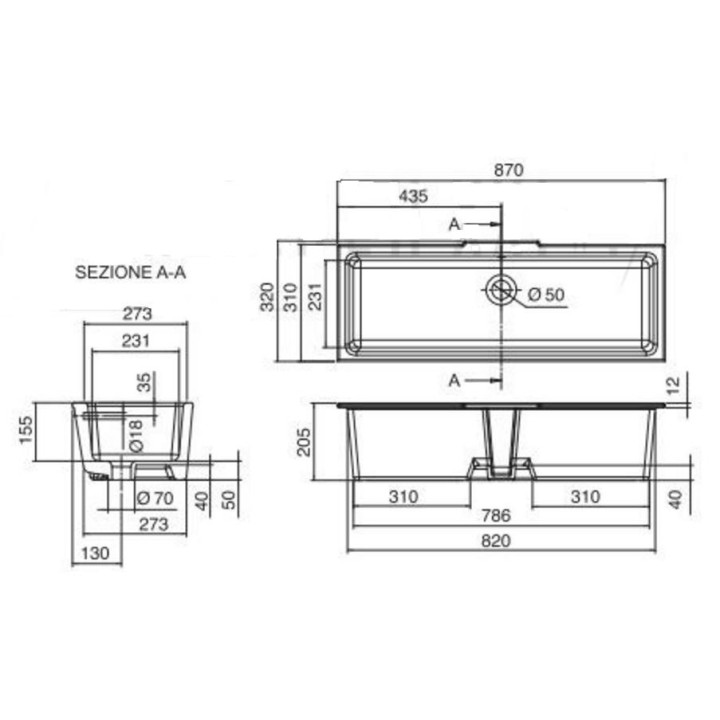 Umywalka podblatowa Scarabeo Gaia-Tech-Miky 57x30,5cm z przelewem biała- sanitbuy.pl