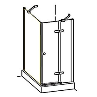Ścianka boczna Huppe Enjoy ELEGANCE 120 cm, montaż na brodziku, profil srebrny mat, szkło przeźroczyste- sanitbuy.pl