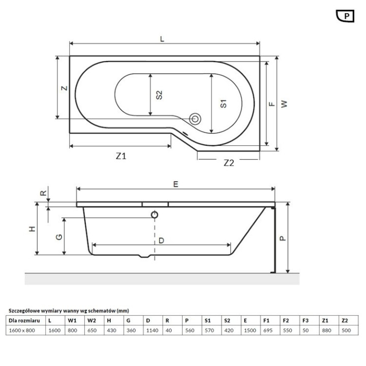 Wanna Excellent Be Spot narożna 160x80 cm akrylowa lewa, biała- sanitbuy.pl
