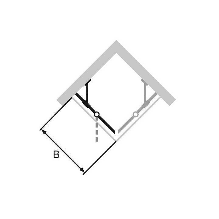 Drzwi skrzydłowe lewe do ścianki bocznej Huppe Enjoy ELEGANCE 75 cm, montaż na posadzce, srebrny mat, szkło przeźroczyste- sanit