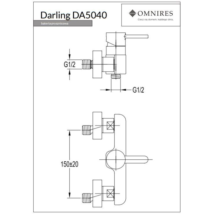 Bateria bidetowa Omnires Darling wysoka Złoty, wylewka 10,5cm- sanitbuy.pl