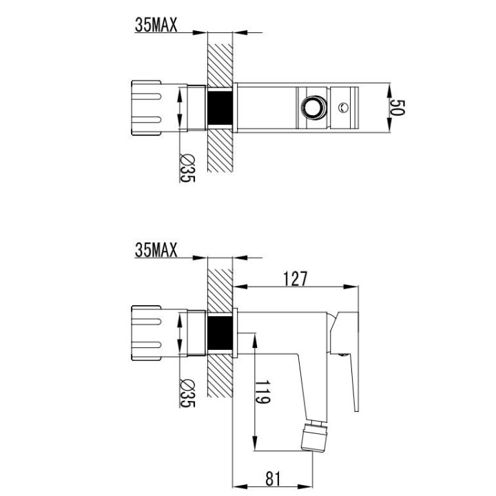 Bateria umywalkowa podtynkowa Omnires Fresh wylewka 17cm chrom- sanitbuy.pl