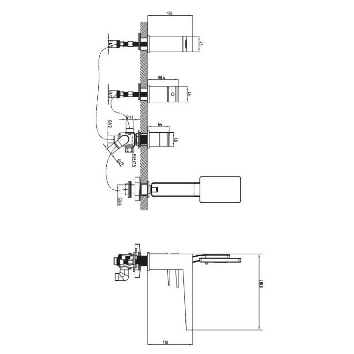 Bateria wannowa Omnires Fresh wylewka: 19cm chrom - sanitbuy.pl