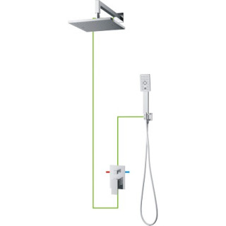 Bateria wannowa podtynkowa Omnires Fresh termostatyczna 3-drożna chrom - sanitbuy.pl