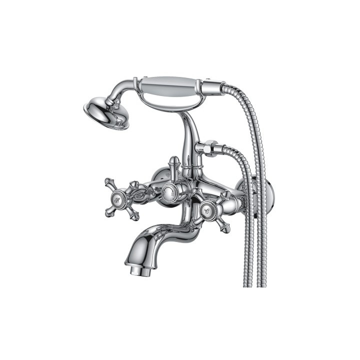 Bateria umywalkowa Omnires Retro chrom wysokość: 19,8cm - sanitbuy.pl