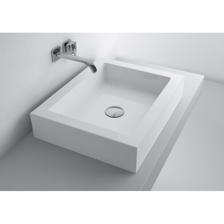 Umywalka stawiana na blat Marmite Eulalia 50x40cm bez otworu na baterię biała- sanitbuy.pl