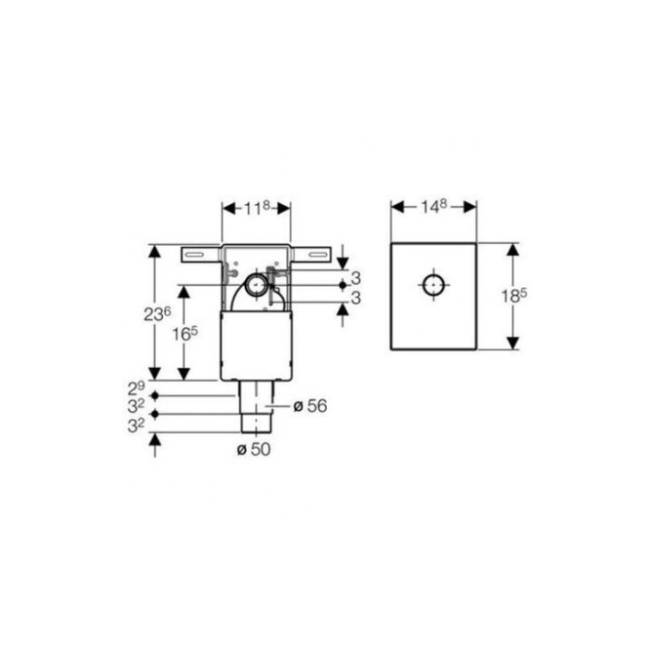 Geberit Zestaw odpływowy umywalkowy, ścienny, biały- sanitbuy.pl