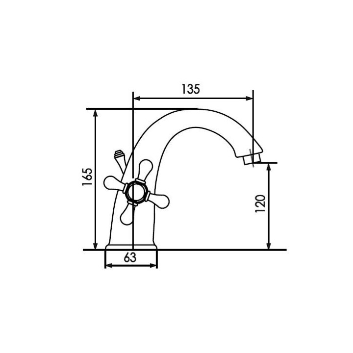 Bateria umywalkowa Giulini Giovanni Odessa z korkiem automatycznym złota wysokość 165mm- sanitbuy.pl
