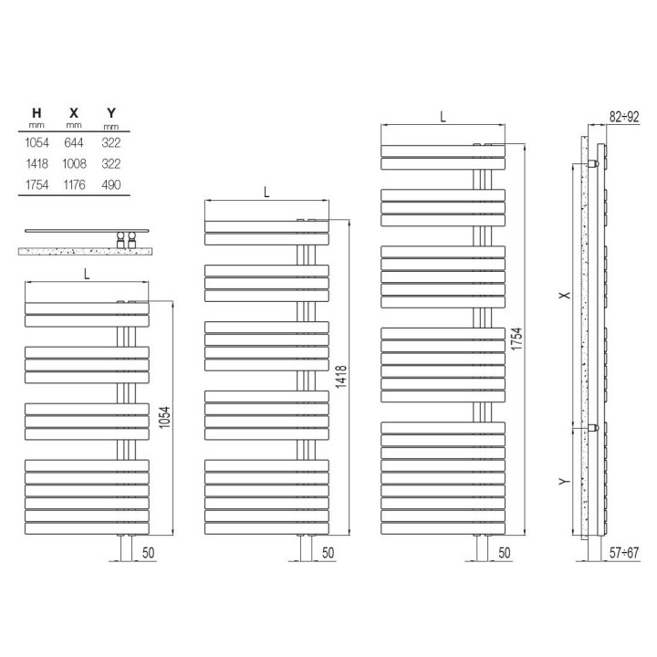 Grzejnik Irsap Jazz 89x50 cm podłączenie lewe (JL) - biały- sanitbuy.pl