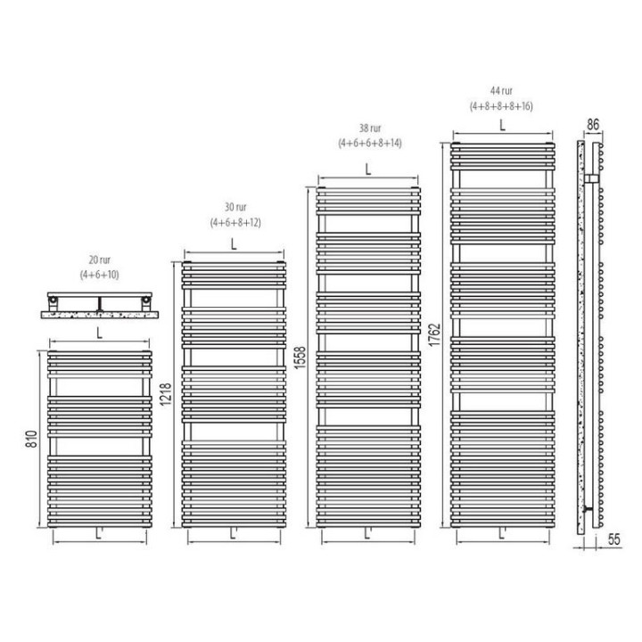 Grzejnik Irsap Novo Cult 180,7x60 cm - biały- sanitbuy.pl