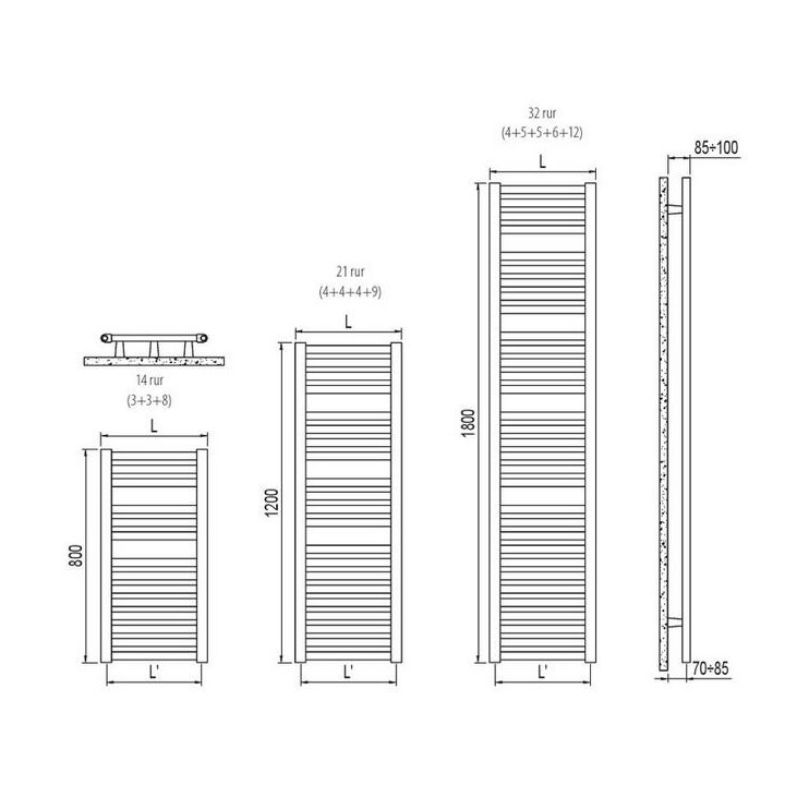 Grzejnik Irsap Pareo 120x60 cm - biały- sanitbuy.pl