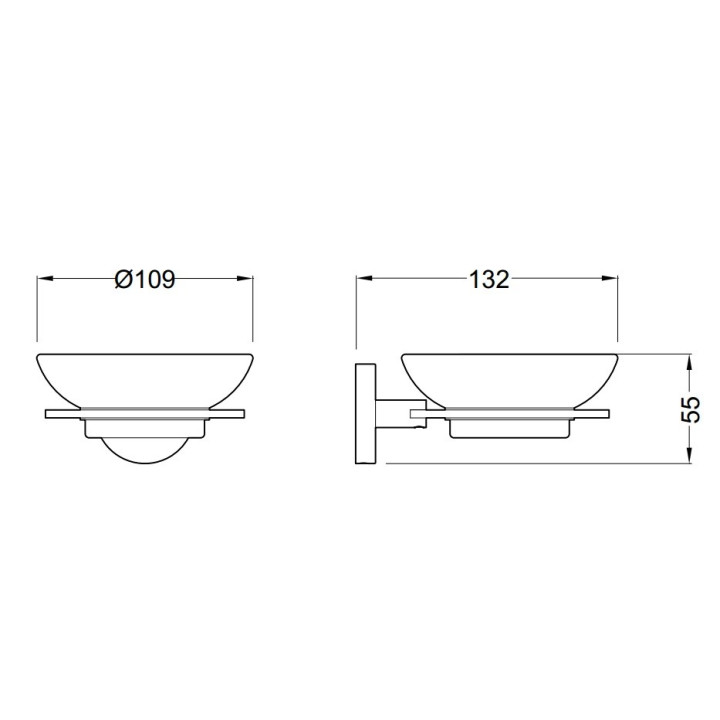 Mydelniczka ścienna Blue Water Hugo chrom- sanitbuy.pl