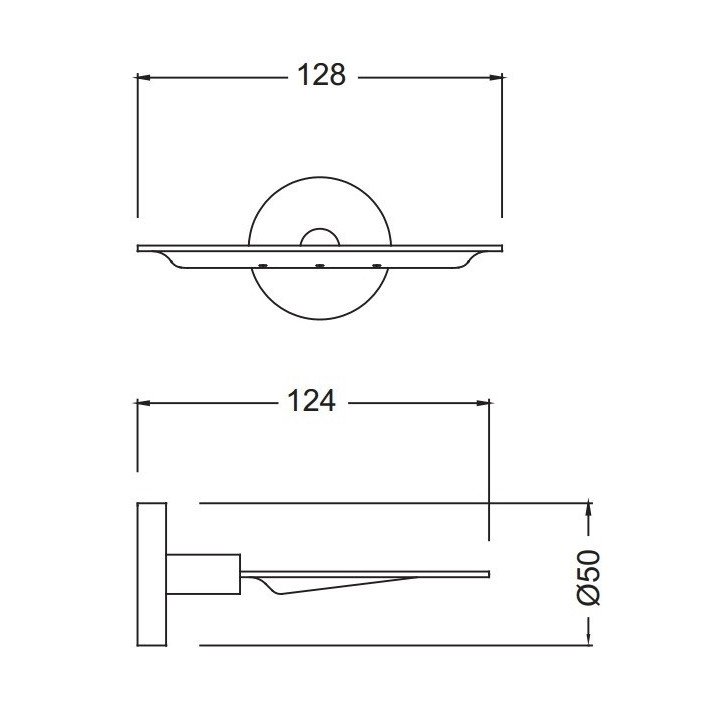 Mydelniczka kabinowa Blue Water Hugo chrom - sanitbuy.pl