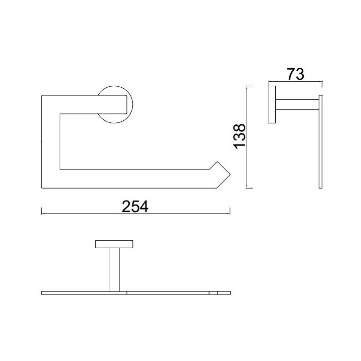 Wieszak na ręczniki Blue Water Hugo chrom - sanitbuy.pl