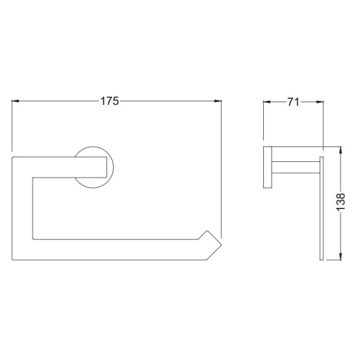 Uchwyt na papier toaletowy Blue Water Hugo chrom - sanitbuy.pl