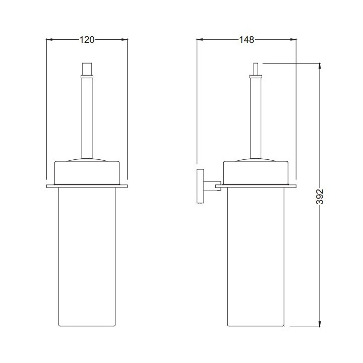 Szczotka WC wisząca Blue Water Hugo chrom - sanitbuy.pl