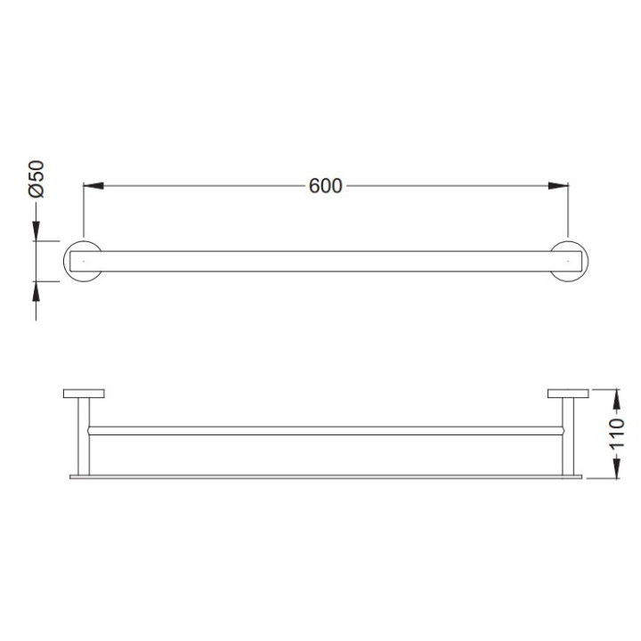 Wieszak na ręczniki podwójny Blue Water Hugo  chrom - sanitbuy.pl