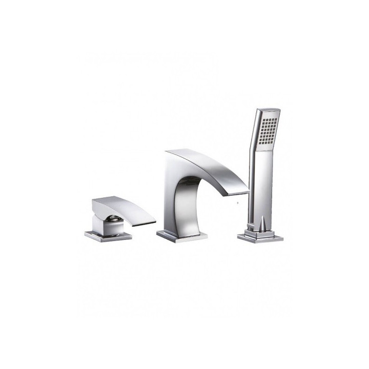 Bateria wannowa 3-otworowa Blue Water Liwia chrom - sanitbuy.pl