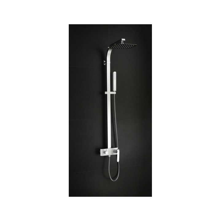 Zestaw prysznicowy natynkowy Art Platino Emira chrom/biały - sanitbuy.pl