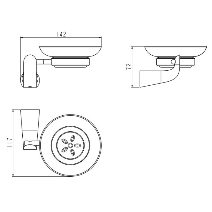 Art Platino Emira Mydelniczka naścienna, chrom - sanitbuy.pl