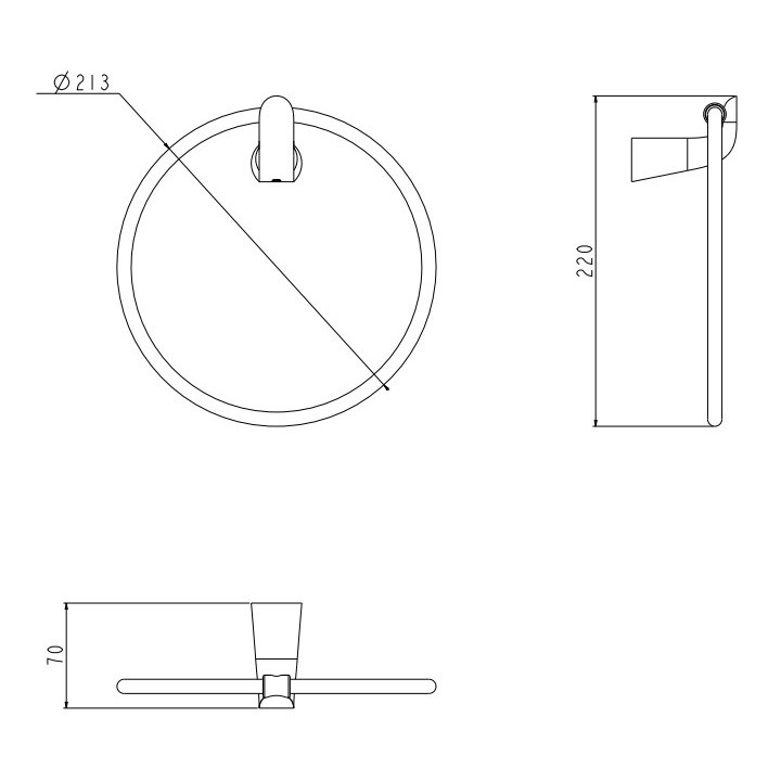 Art Platino Emira Wieszak na ręczniki okrągły, chrom - sanitbuy.pl