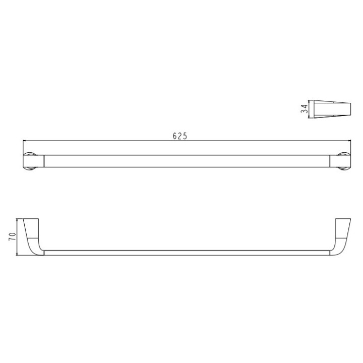 Art Platino Emira Wieszak na ręczniki pojedynczy, chrom - sanitbuy.pl