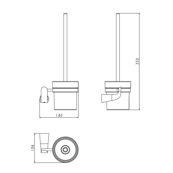 Art Platino Emira Szczotka WC wisząca, chrom - sanitbuy.pl