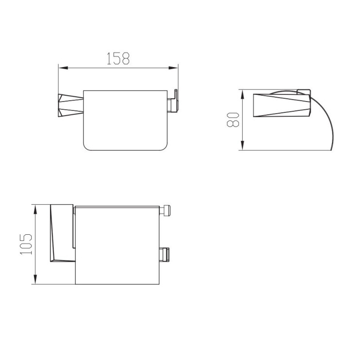 Uchwyt na papier toaletowy Art Platino Rok z klapką, chrom - sanitbuy.pl