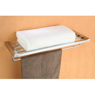 Półka na ręczniki z relingiem, Art Platino Rok chrom - sanitbuy.pl