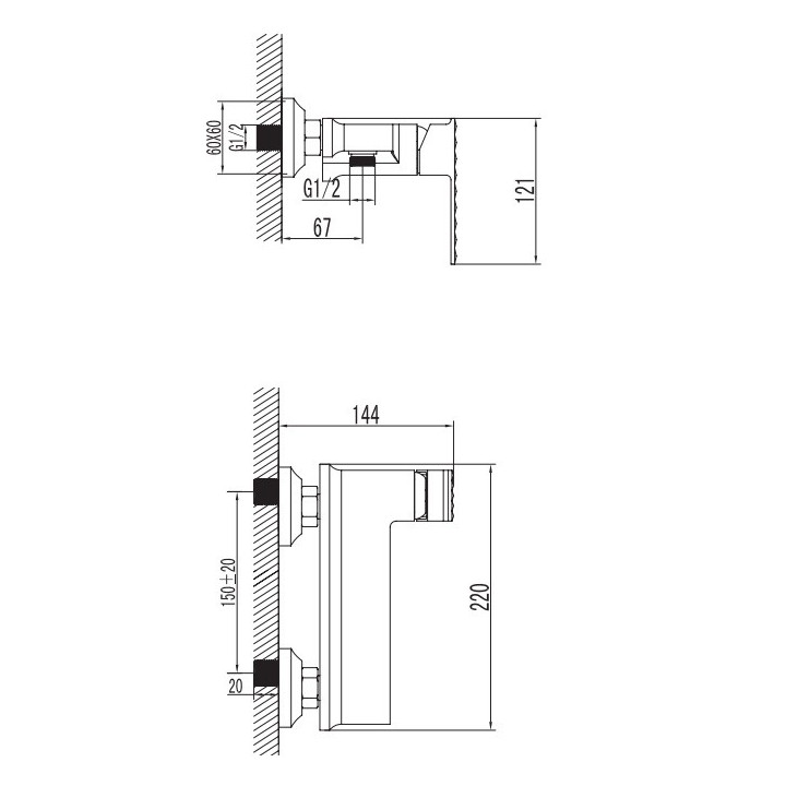 Bateria wannowa natynkowa Art Platino Panama jednouchwytowa chrom - sanitbuy.pl