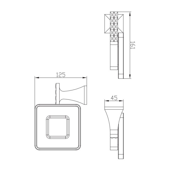 Mydelniczka naścienna, Art Platino Panama chrom - sanitbuy.pl