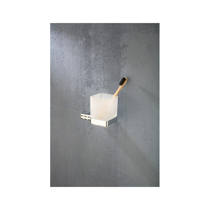 Uchwyt ze szklanką, Art Platino Panama chrom- sanitbuy.pl