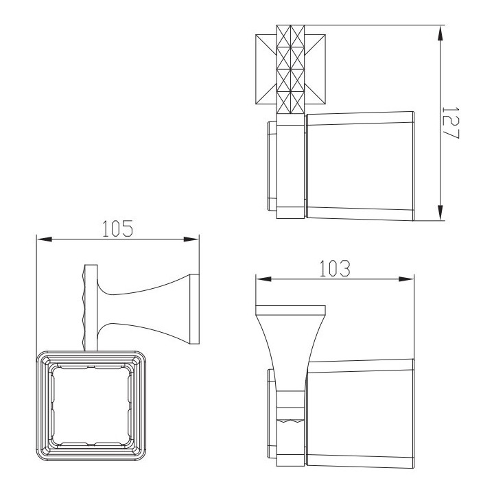 Uchwyt ze szklanką, Art Platino Panama chrom- sanitbuy.pl