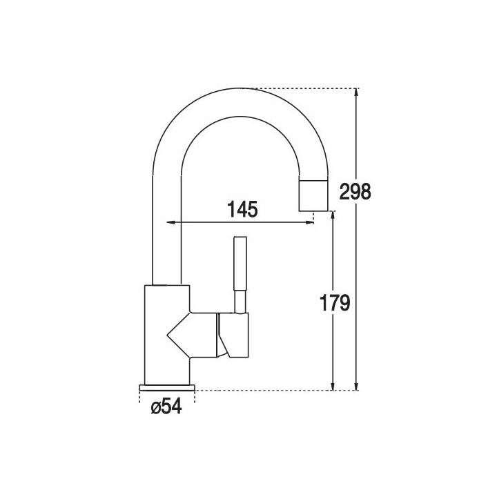 Bateria umywalkowa  Blue Water Denver jednouchwytowa obrotowa, chrom DEN-BUO.070C  Blue Water Denver Jednouchwytowa bateria umyw