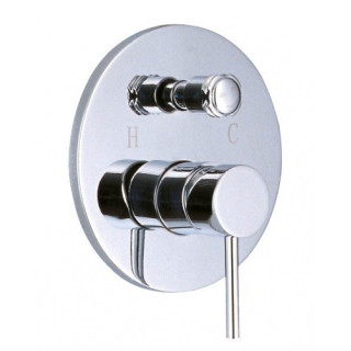 Bateria prysznicowa Blue Water Denver jednouchwytowa podtynkowa z przełącznikiem, chrom - sanitbuy.pl