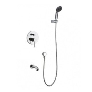 Zestaw prysznicowy Blue Water Denver podtynkowy z wylewką i prysznicem, chrom - sanitbuy.pl