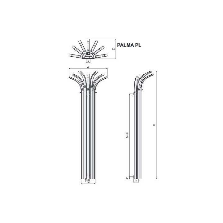 Grzejnik Enix Bambus (BS) 55,4x178 cm - kolor standardowy- sanitbuy.pl