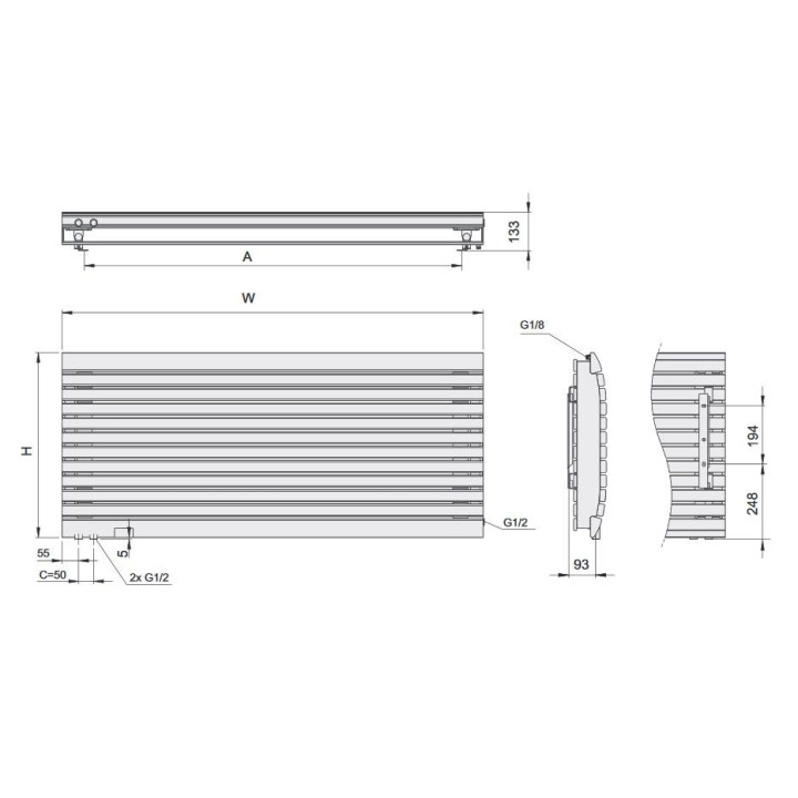 Grzejnik Enix Madera (MD) 220x61,5 cm - kolor standardowy- sanitbuy.pl