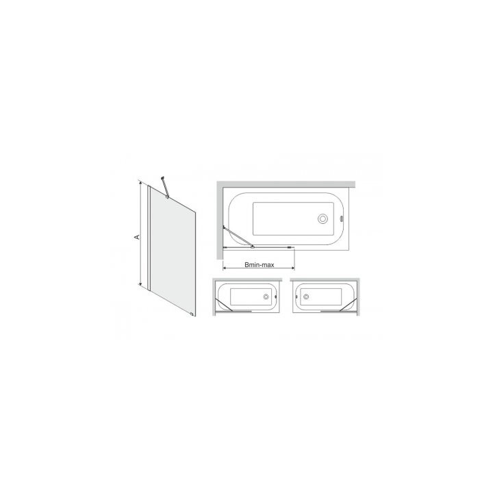Parawan nawannowy Sanplast Free Line II  80 cm PW1/FREEII-80 - sanitbuy.pl