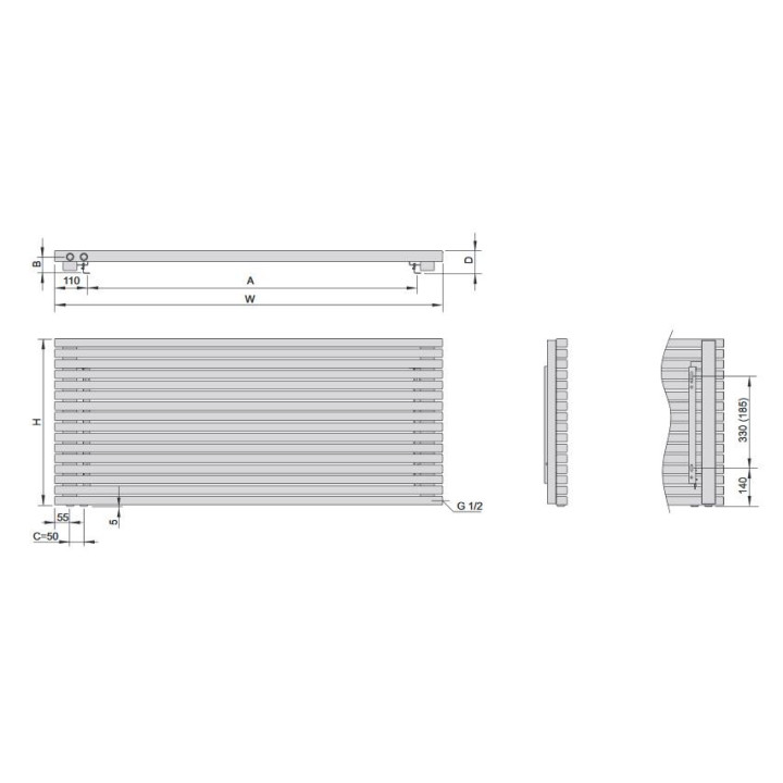 Grzejnik Enix Madera (MD) 60x47,1 cm - kolor standardowy- sanitbuy.pl