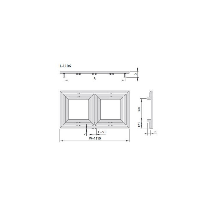 Grzejnik Enix Libra L-1106 szer. 111 x wys. 60 cm- sanitbuy.pl